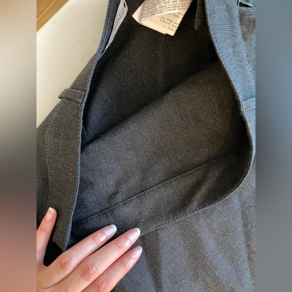 Zara Gray Asymmetrical Cape Midi Skirt Mid waist belt loop ZW Collection S NWT - Picture 13 of 16